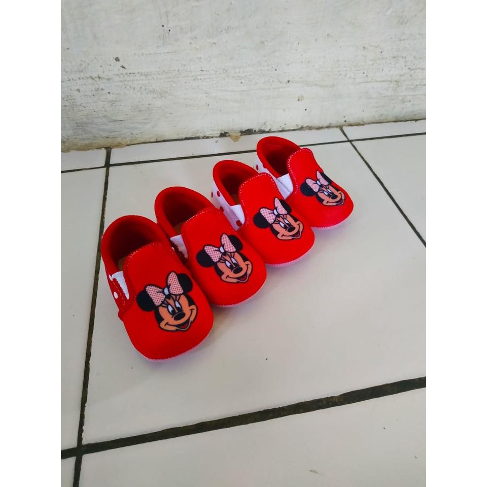 AMH BABY SHOES POLKA MIKEY MOUSE 2S/12 BULAN