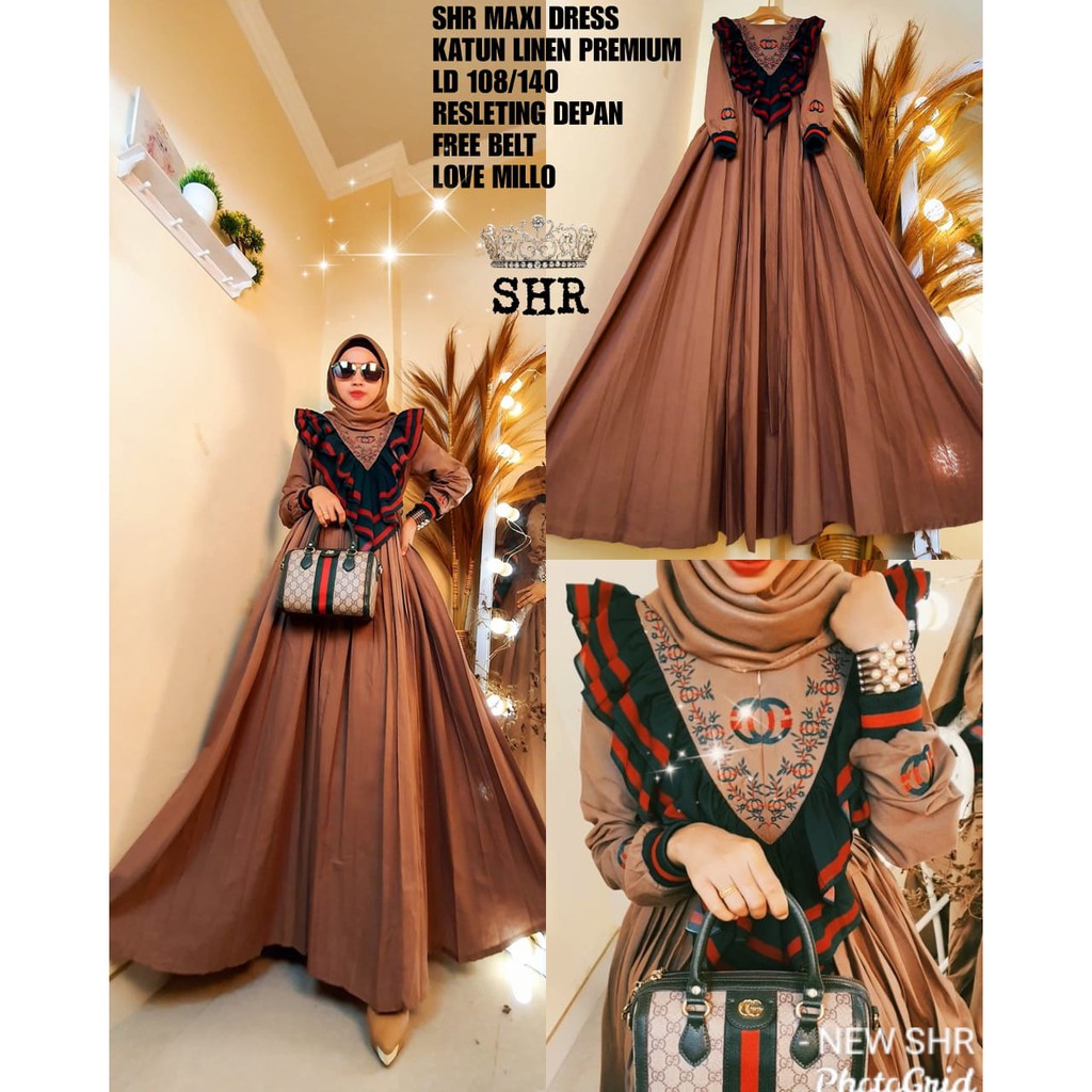 " NEW "READY"GAMIS KATUN LINEN RUMBAI SHR ORI 100%