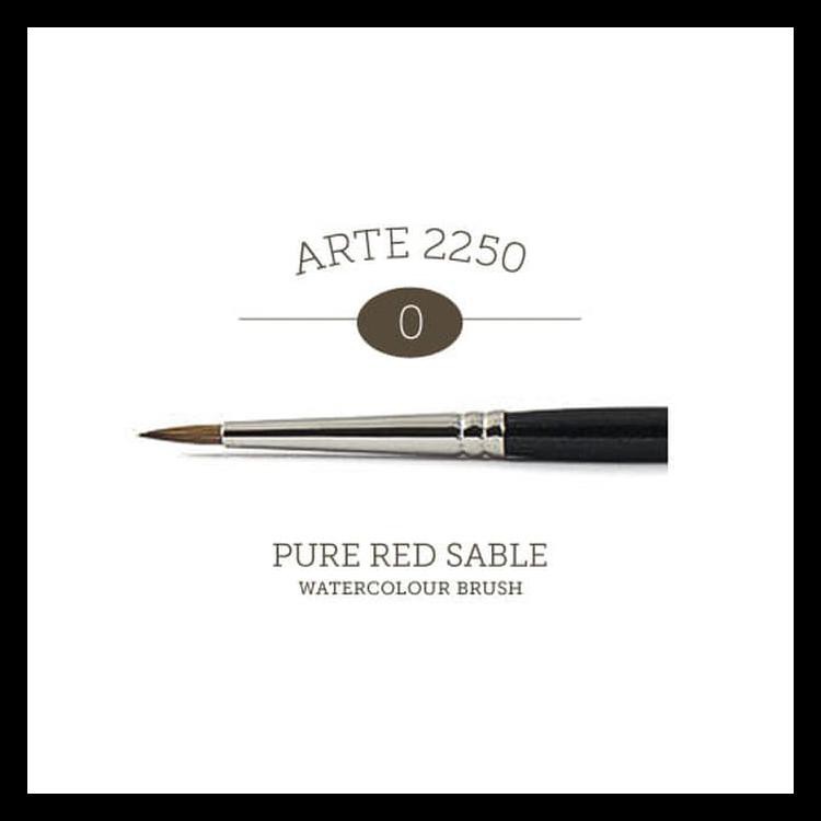 

PROMO ARTE 2250 PURE RED SABLE NO.0 ROUND WATERCOLOUR BRUSH PERALATAN MELUKIS MURAH MERIAH