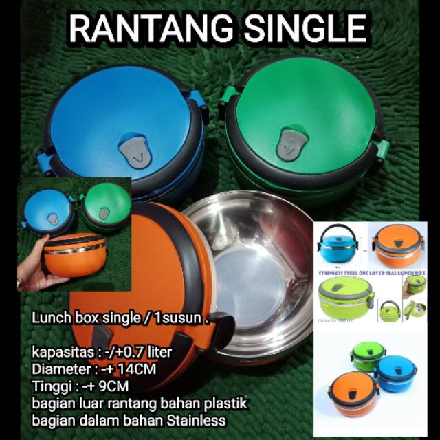 Rantang single / rantang isi 1 / rantang satuan