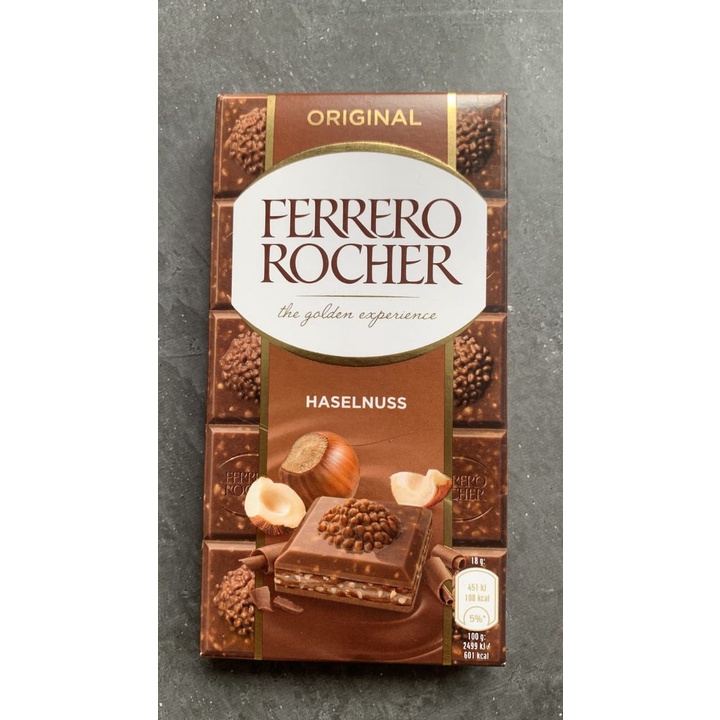 

FERRERO ROCHER Chocolate Bar Tablet 100 Gram