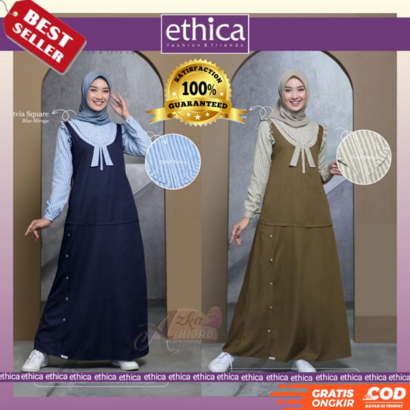 BAJU GAMIS TERBARU 2021 / GAMIS ETHICA RAINAMI 04 / GAMIS SIMPLE ELEGAN / GAMIS MODERN / DRESS CANTI