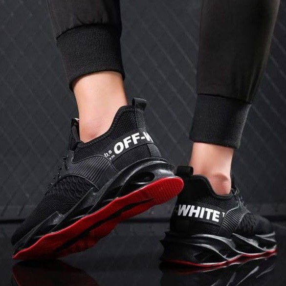 Sepatu Fashion Import Running Black Red