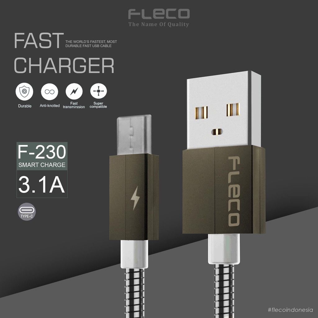 Kabel Data USB Metal 100cm Fast Charging Aluminium Micro Iphone Type C Cable Fast Charger Qualcomm QC 3.0A