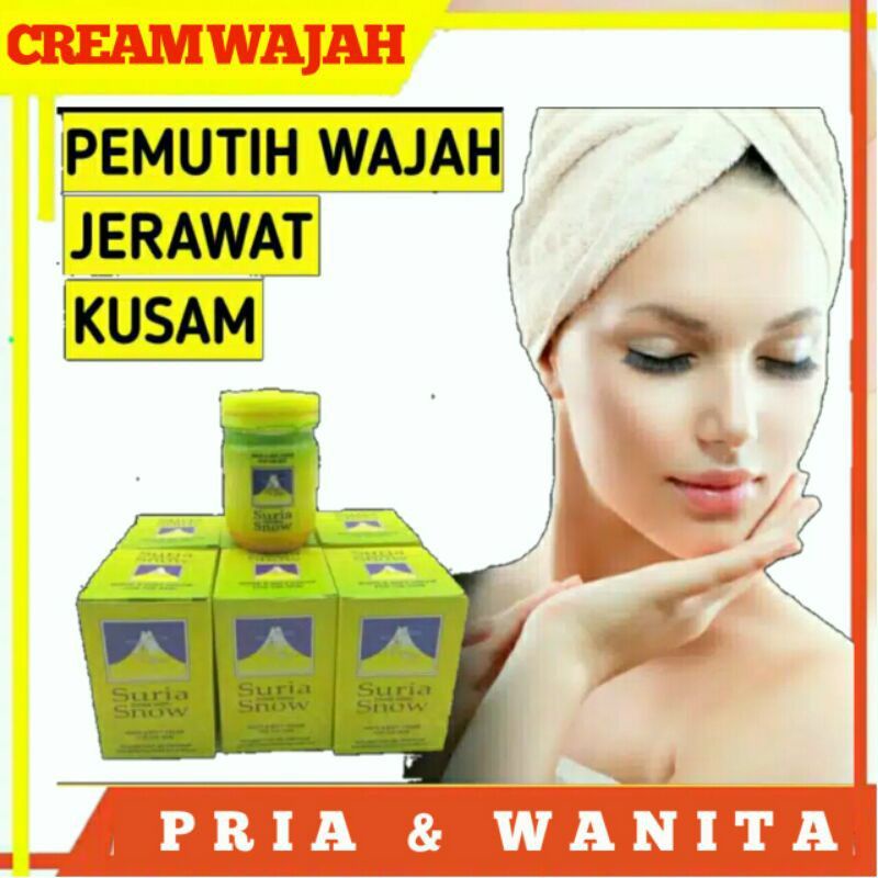 Suria Snow 60 gr/Suria Snow White dan Soft Cream For The Skin