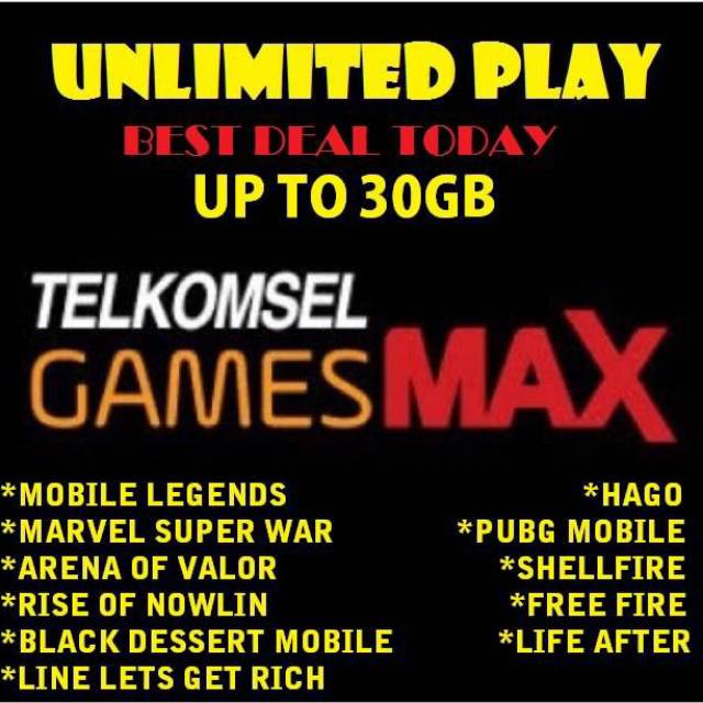 Telkomsel Data Unlimited Play Shopee Indonesia