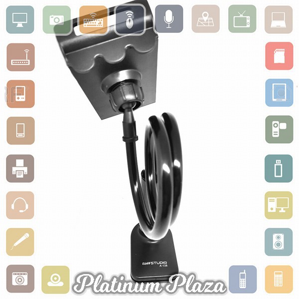 TaffSTUDIO Lazypod Arm Universal Tablet PC Holder dengan Klip 360 Derajat - A-138 - Black`5ZPS5N-