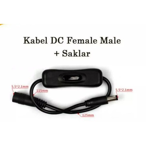 Saklar On Off Pompa Cuci Mobil/Motor DC 12V 2A Dengan Kabel Jack - SAKLAR ON / OFF DC 2A