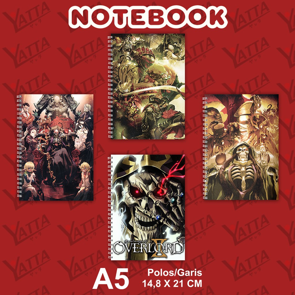 

Notebook Anime Ukuran A5 14,6 cm x 21 cm Overlord