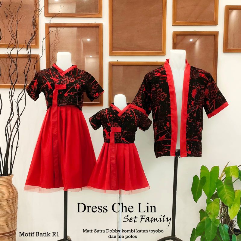 CHE LIN DRESS IMLEK ANAK DAN DEWASA MURAH CHEONGSAM ANAK DAN DEWASA BAJU IMLEK KELUARGA MURAH MERIAH