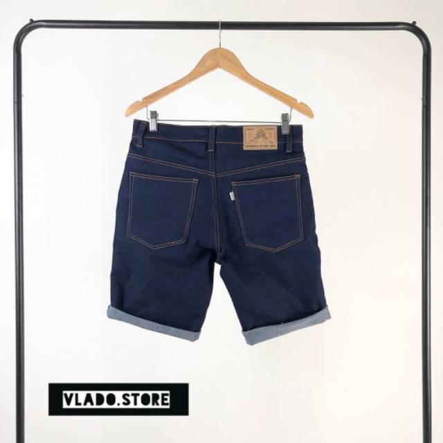 Short Denim Pants Blue & Black