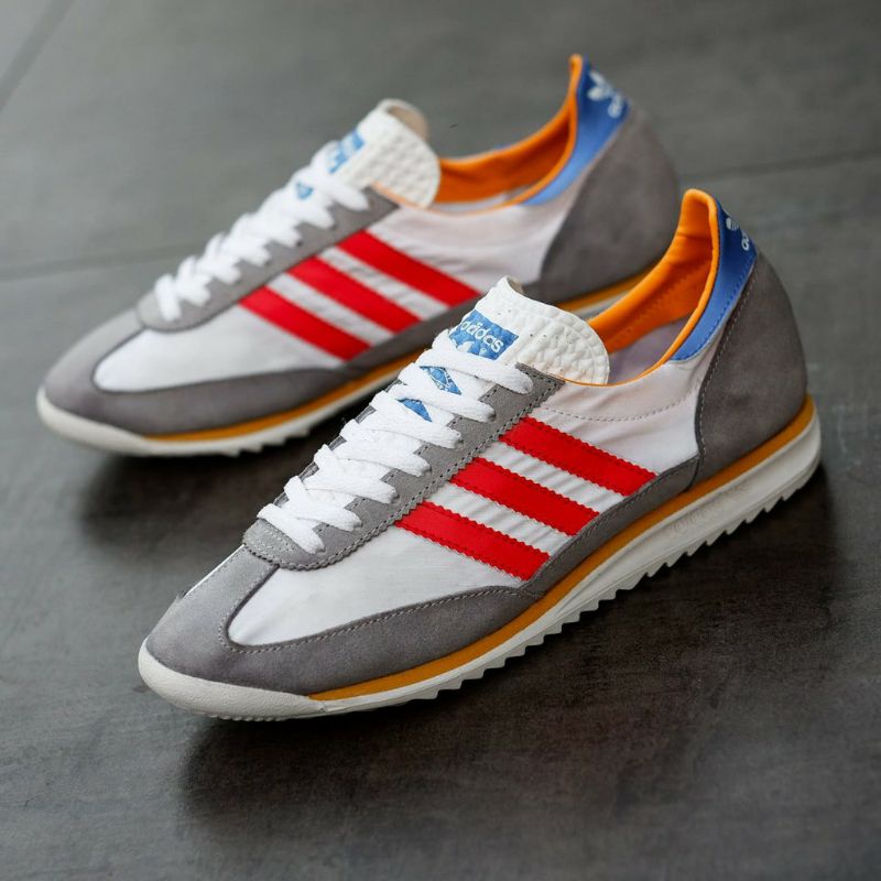 SEPATU PRIA ADIDAS SL 72 WHITE GREY LIST ORANGE ORIGINAL PREMIUM
