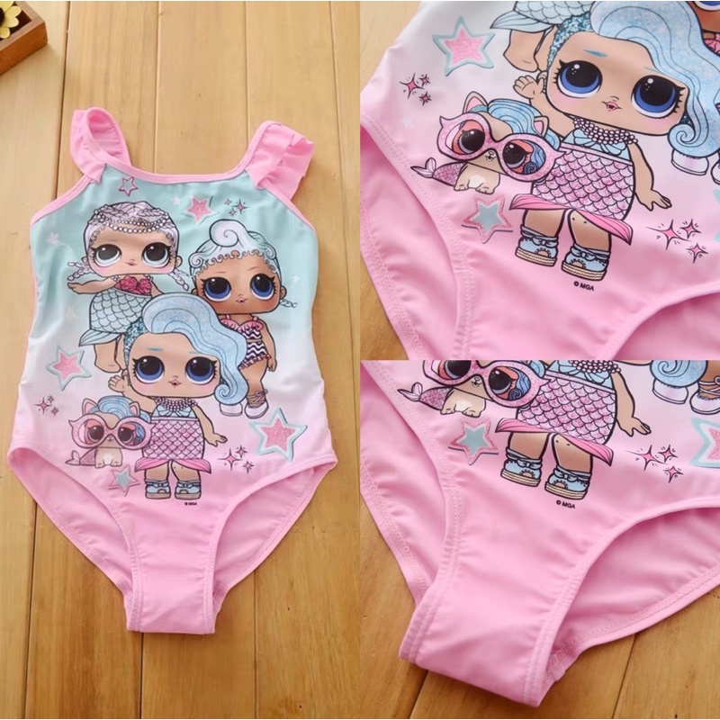 baju renang onepiece anak LOL FROZEN UNICORN MERMAID BUTTERFLY