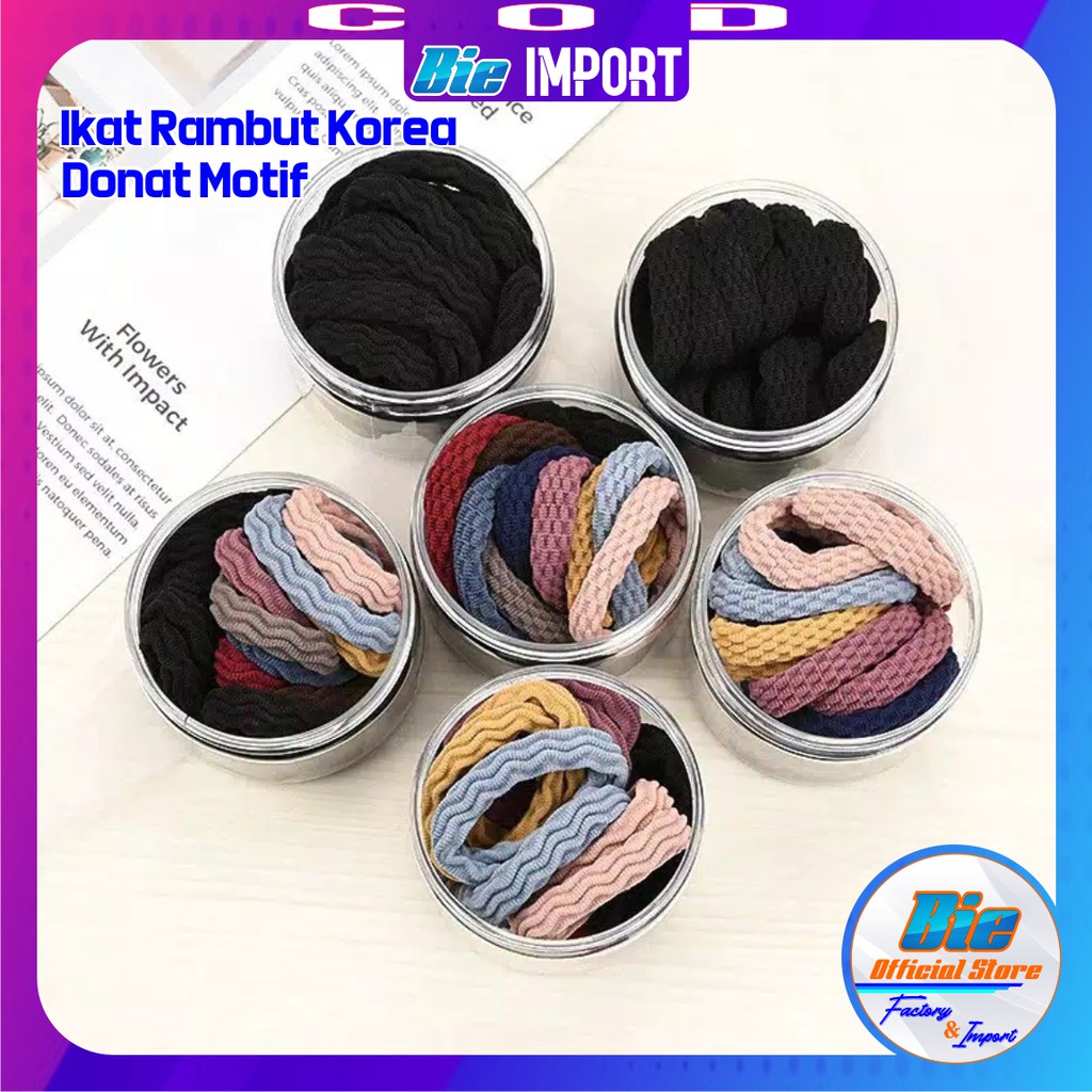 IKAT RAMBUT KOREA DONAT MOTIF PREMIUM IMPOR