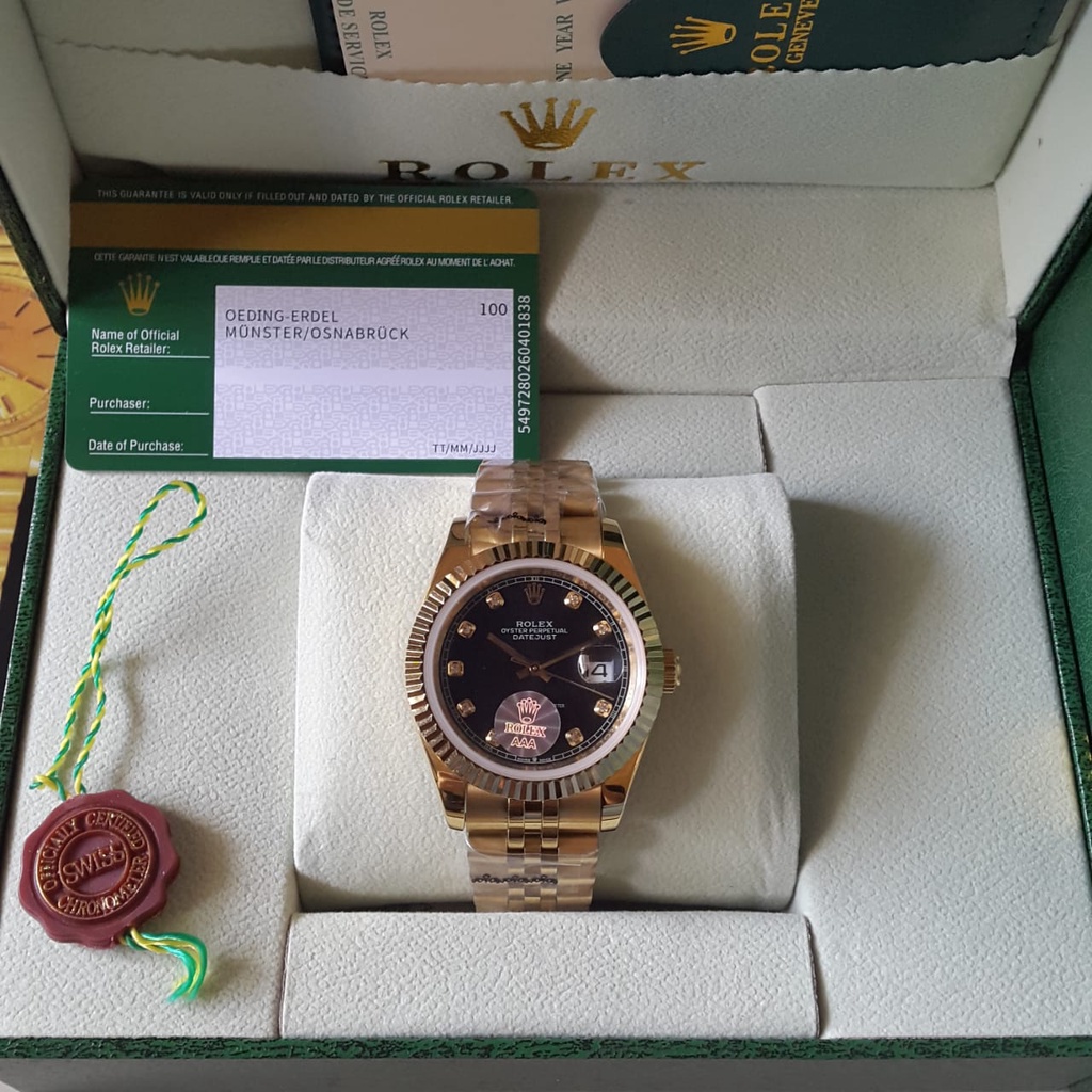 jam tangan rolex datejust automatic tanggal grade AAA plus box original fullset