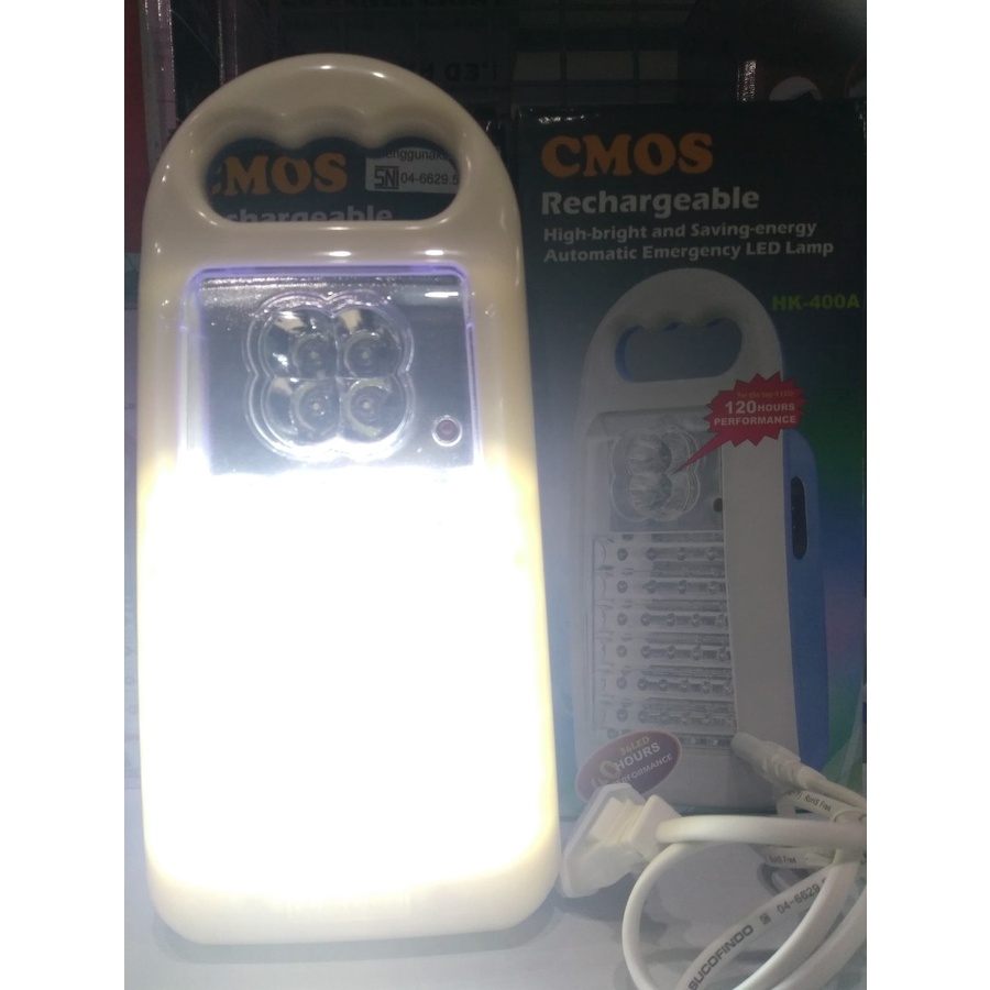 Lampu Emergency LED CMOS HK400A Lampu Led Darurat Rechargeable CMOS HK-400A