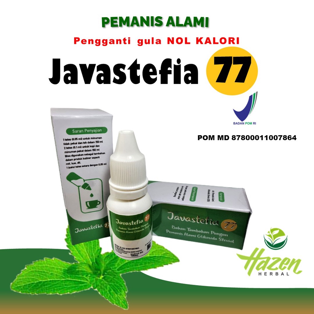 

GULA STEVIA CAIR JAVASTEFIA 77 GULA DIET PEMANIS ALAMI NOL KALORI AMAN SUDAH BPOM