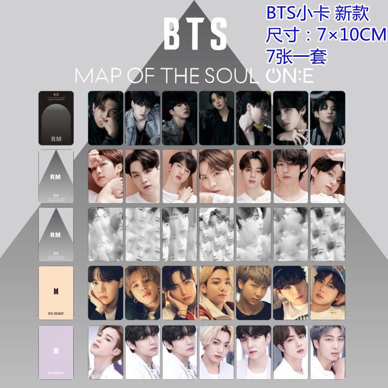 Kartu Polaroid Desain BTS Ukuran Kecil