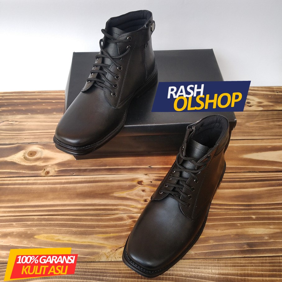 Sepatu PDH boots pria kulit asli sepatu boots pria