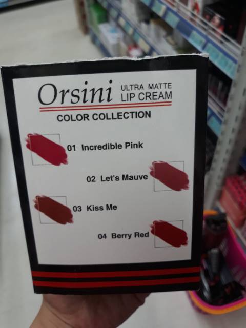 Iipstick lipstik orisini Orsini ultra matte vitamin E  with jojoba oil