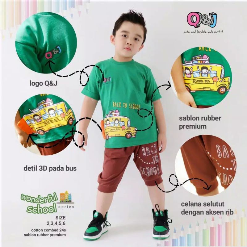 

stelan anak Q&J (FREE TEMPAT PENSIL)