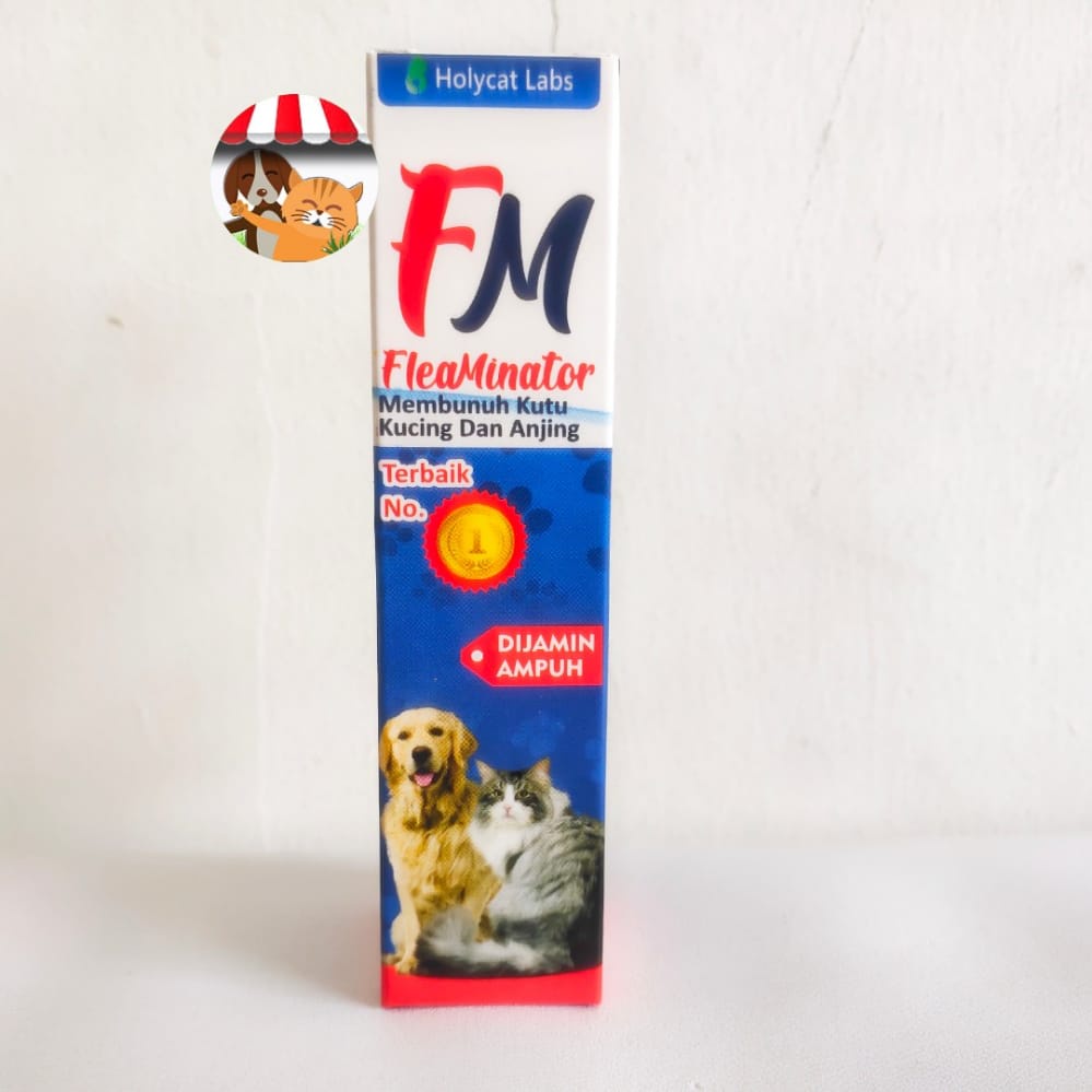 Obat Anti Kutu Kucing dan Anjing Fleaminator 100% Ampuh Membasmi Kutu