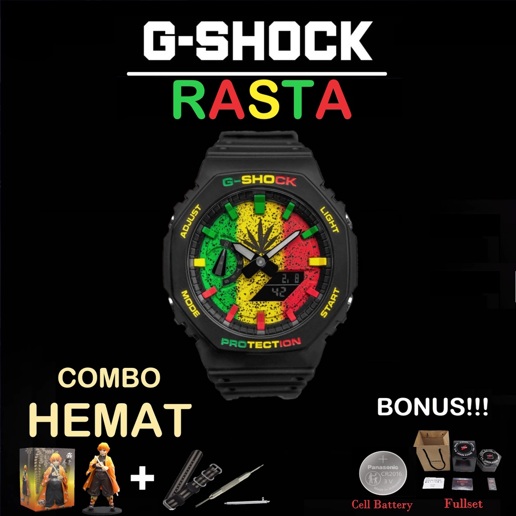 jam tangan pria casio g shock digital analog standard ga2100 series gma2100 gae2100 new limited