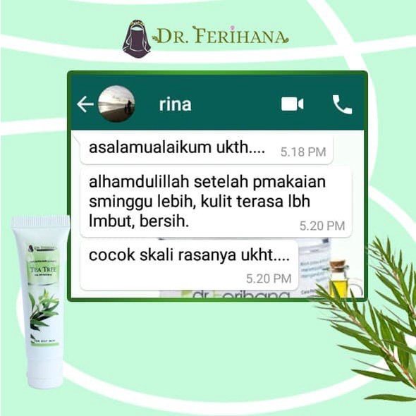 MASKER WAJAH - FACE MASK TEA TREE PEEL OFF GEL DR. FERIHANA SCINCARE