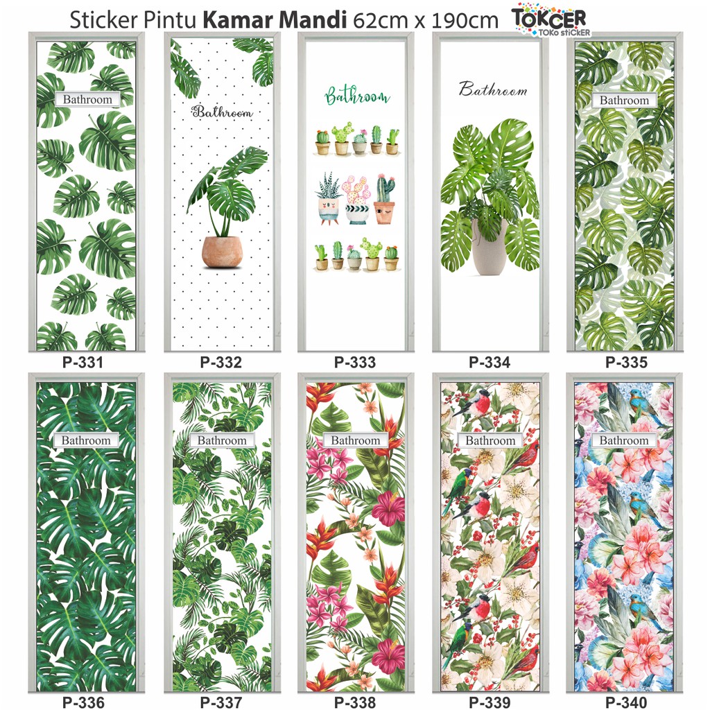 Stiker Pintu Kamar Mandi MONSTERA Shopee Indonesia Stiker Pintu Kamar Mandi MONSTERA Shopee Indonesia