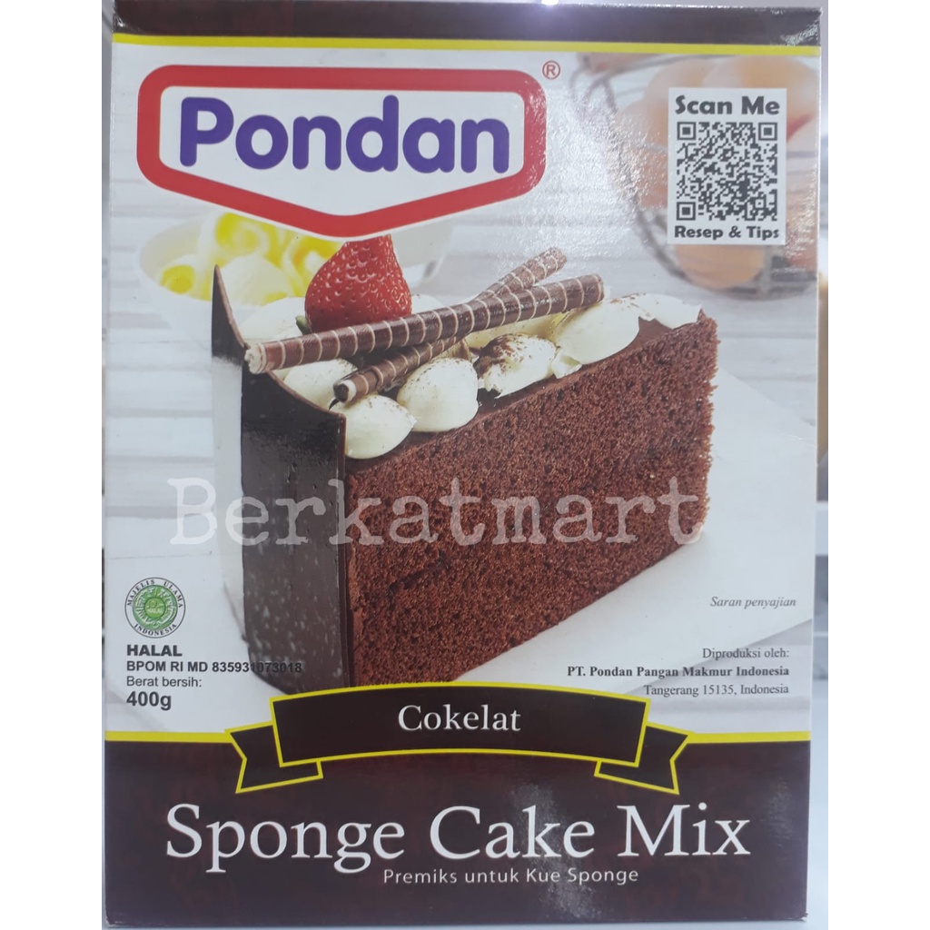 Pondan Sponge Cake mix Tepung Instan Premix 400G - COKELAT