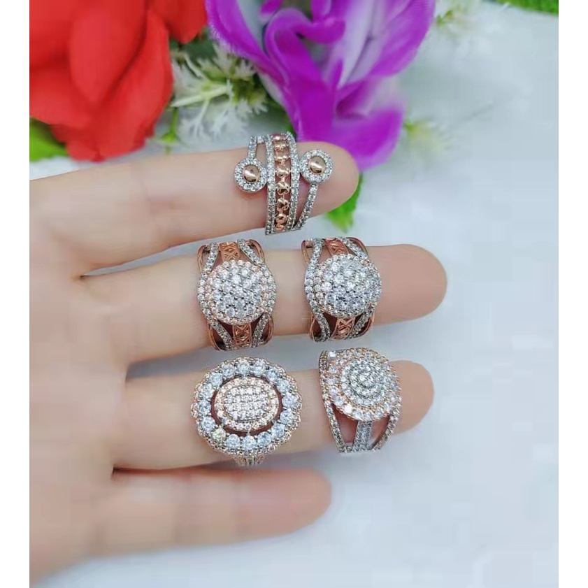 Cincin Kombinasi Permata Perhiasan Fashion B90-93