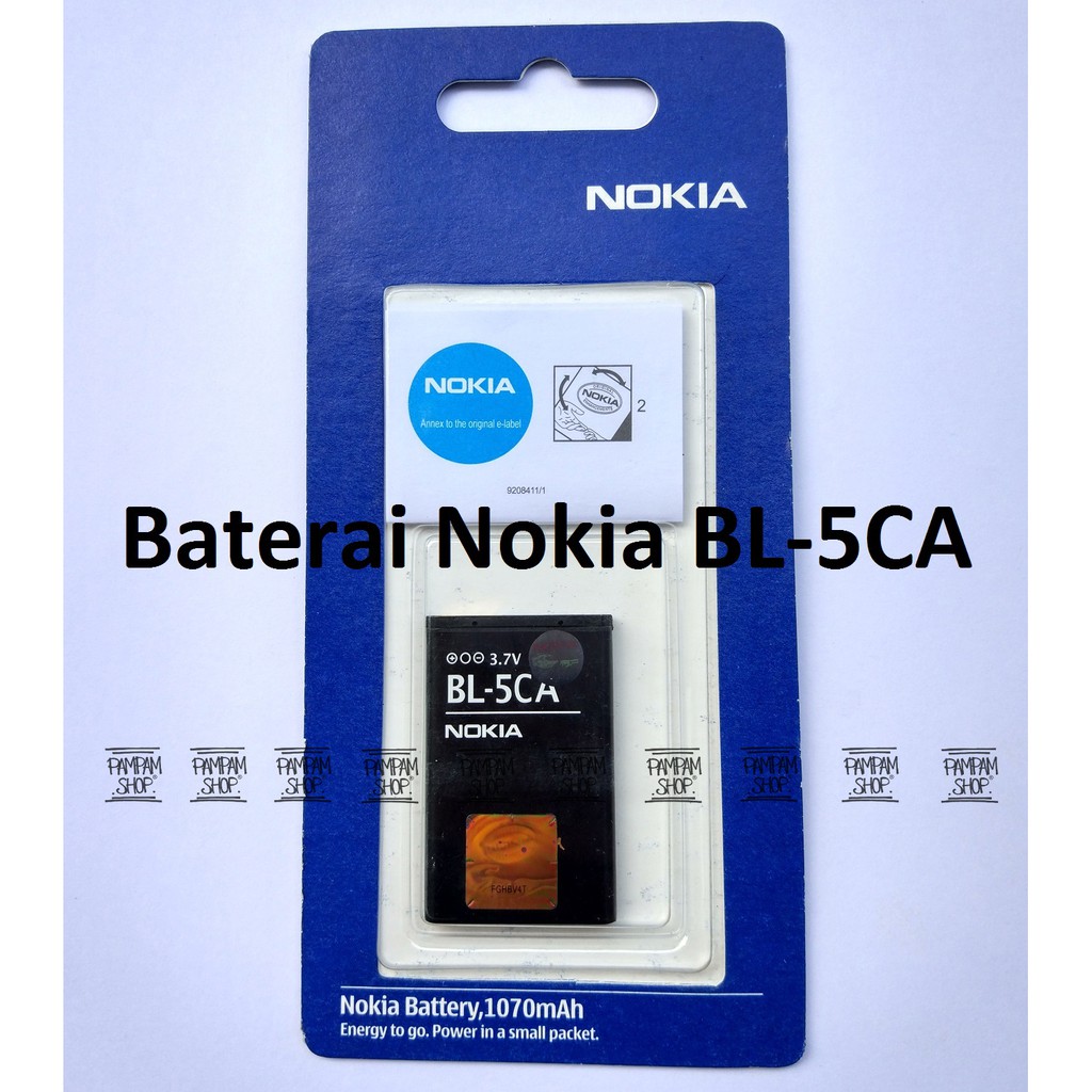 Baterai Nokia BL5CA 1110 1112 1200 1208 1209 1650 1680 Classic Klasik BL-5CA Batre Batrai Original