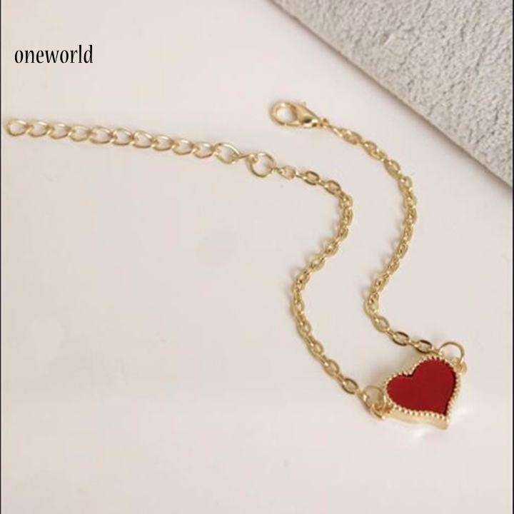 oneworld Women Lady Bangle All Match Heart Shape Bracelet Fine Workmanship Girls Gift