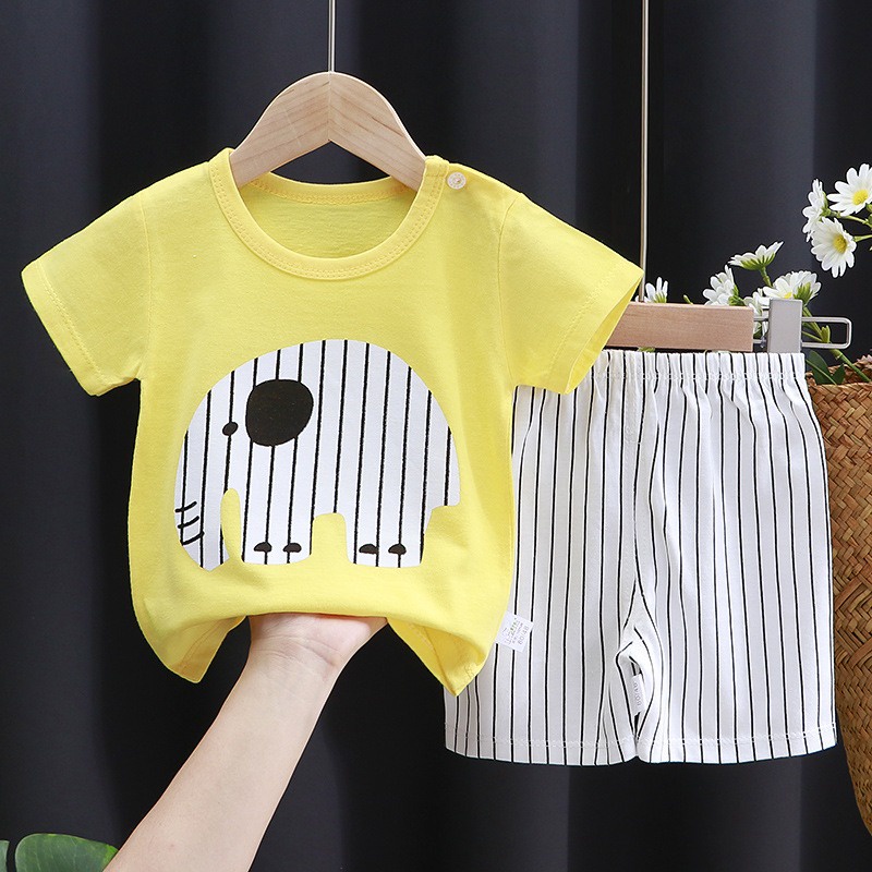 BOBOHO - SETELAN BAJU BAYI IMPOR / BAJU ANAK LAKI-LAKI / SETELAN KAOS ANAK / BAJU BAYI LENGAN PENDEK PART 1