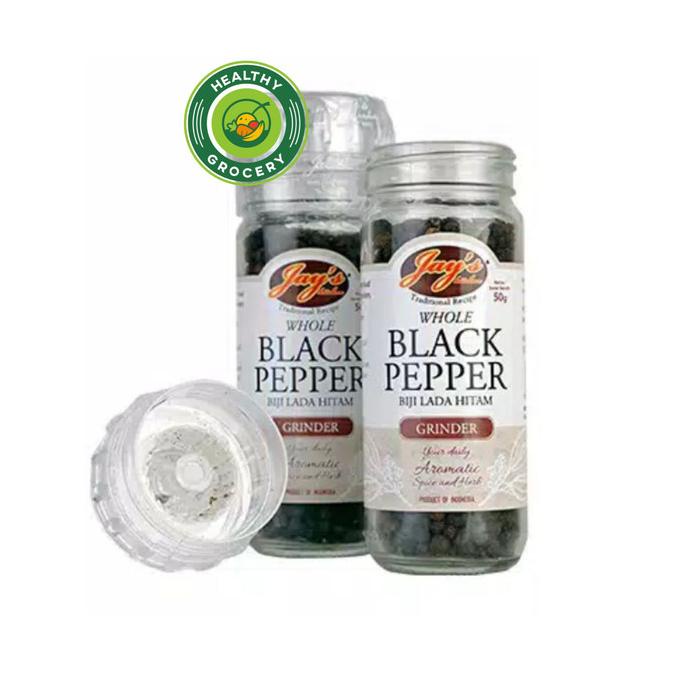 

Jay's Whole Black Pepper Grinder 50gr / Jays Biji Lada Hitam Grinder