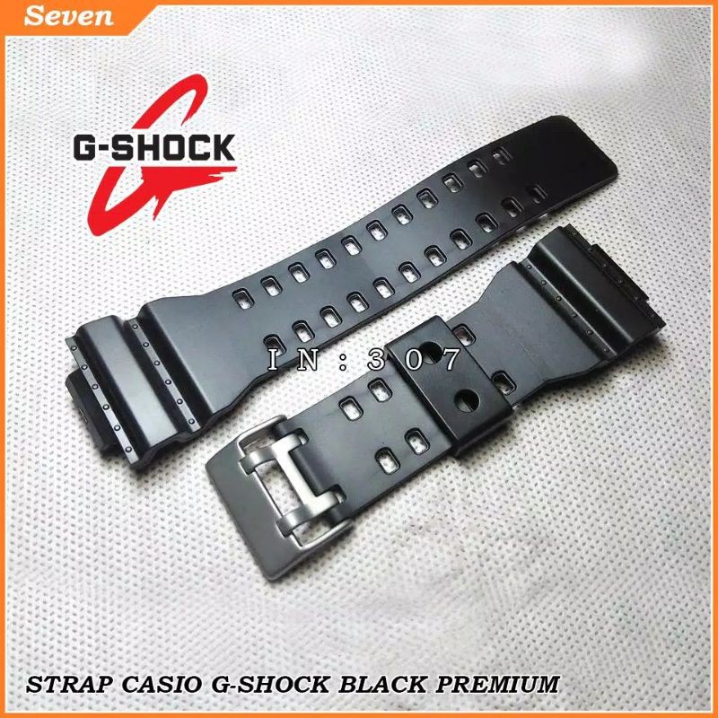 STRAP TALI JAM TANGAN CASIO G SHOCK GA300 / GA-300 / GA 300 BLACK PREMIUM RUBBER STRAP TALI JAM