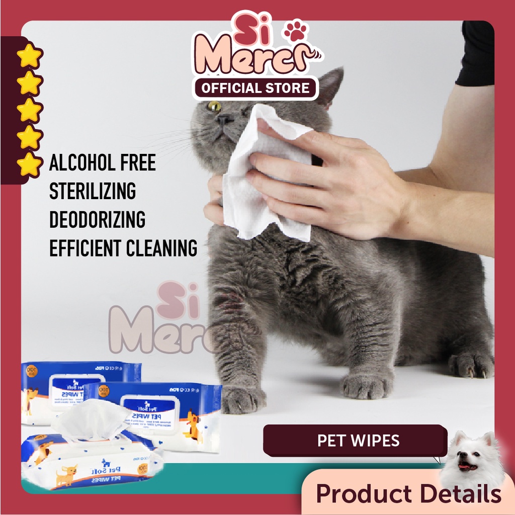 Pet Soft Pet Wipes Tissue Basah Hewan - Tisu Basah Kucing Anjing | Tissue Basah Anjing Kucing