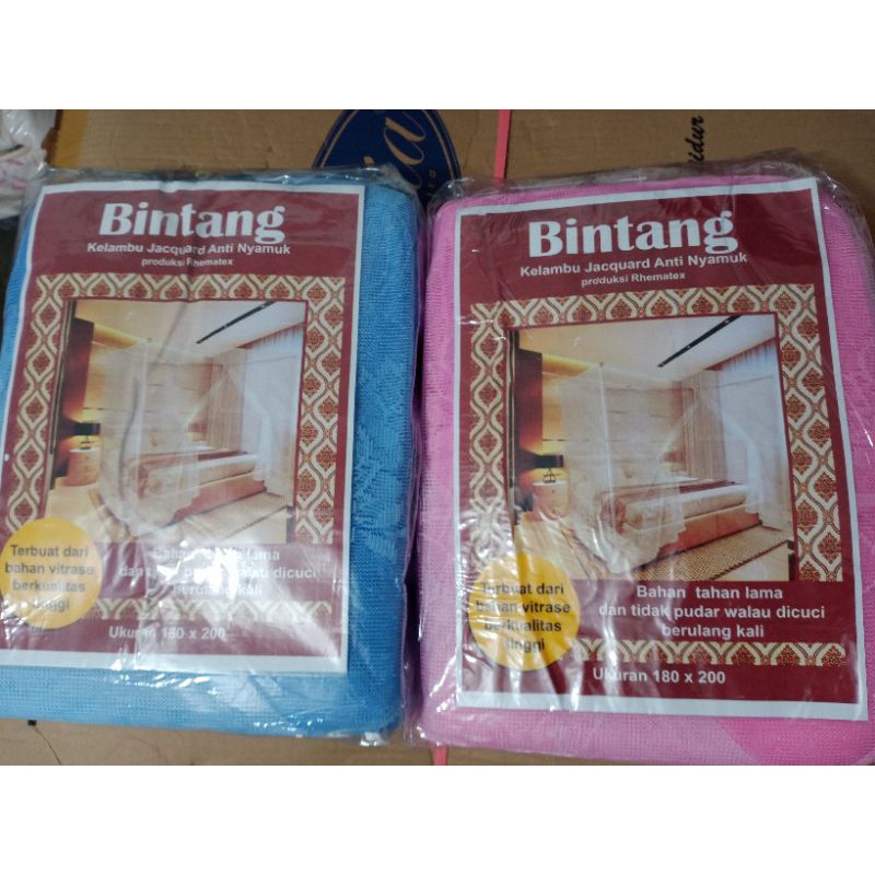Kelambu Bintang Bahan vitrase 180×200