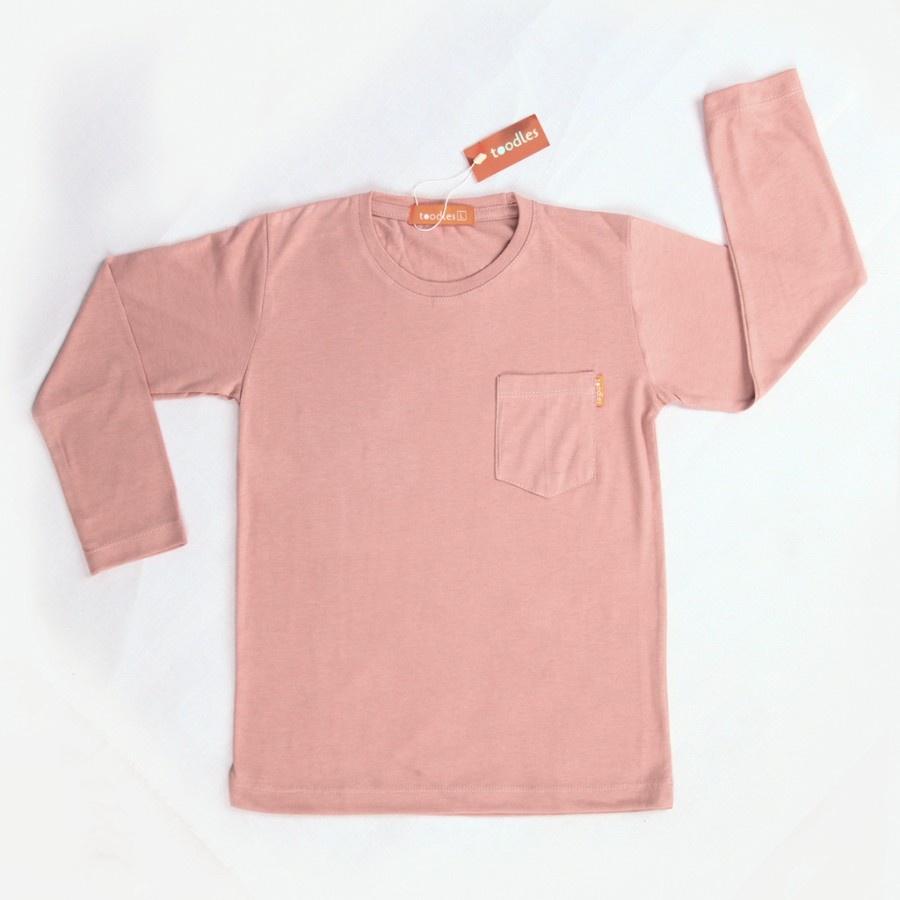 TOODLES Kaos Polos Tangan Panjang Anak Cotton Bamboo Kantong Toodles Anak