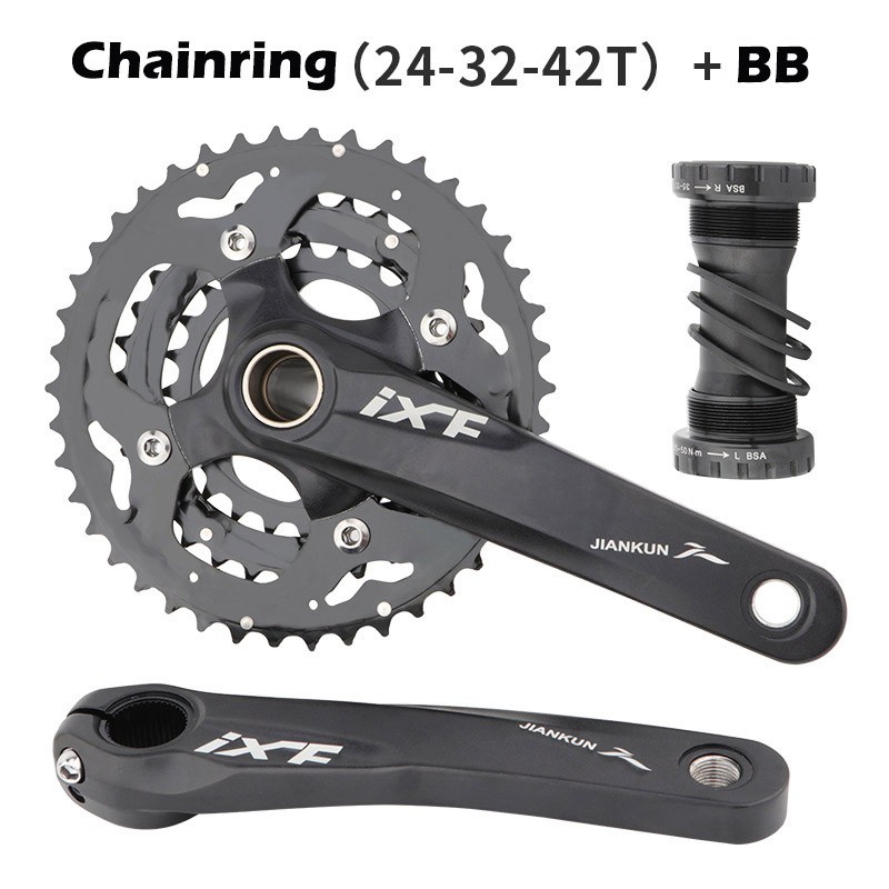 IXF Crank HT2 Crankset Hollowtech BB Plus Triple Chainring 24-32-42T