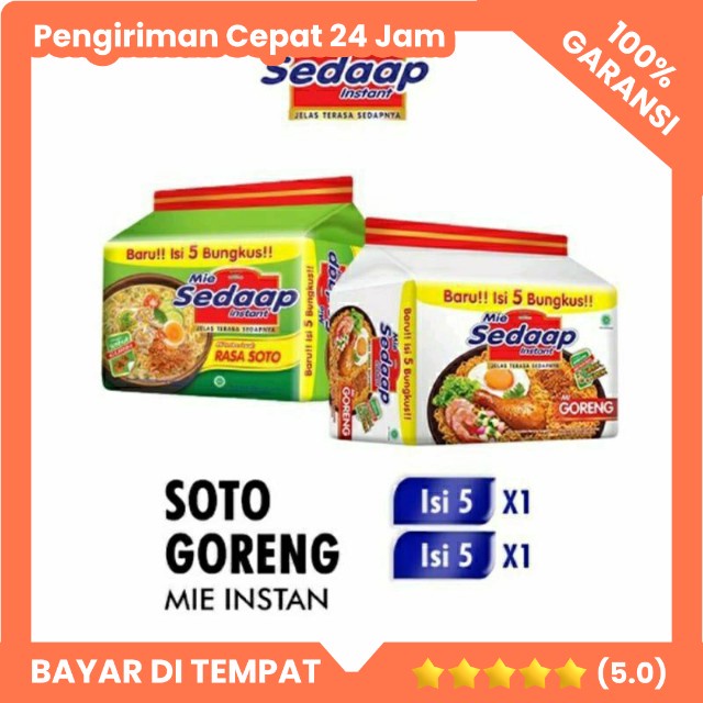 

Mie Sedaap isi 5 Mi Sedaap Goreng Mie Sedaap Soto