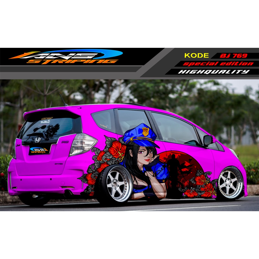 DECAL STICKER MOBIL HONDA BRIO AGYA JAZZ AVANZA YARIS / DECAL STICKER MOBIL JAZZ / STIKER MOBIL