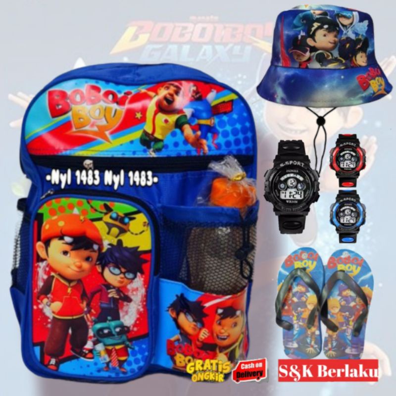 Tas Ransel Sekolah Anak Laki Laki SD TK Karakter Boboiboy