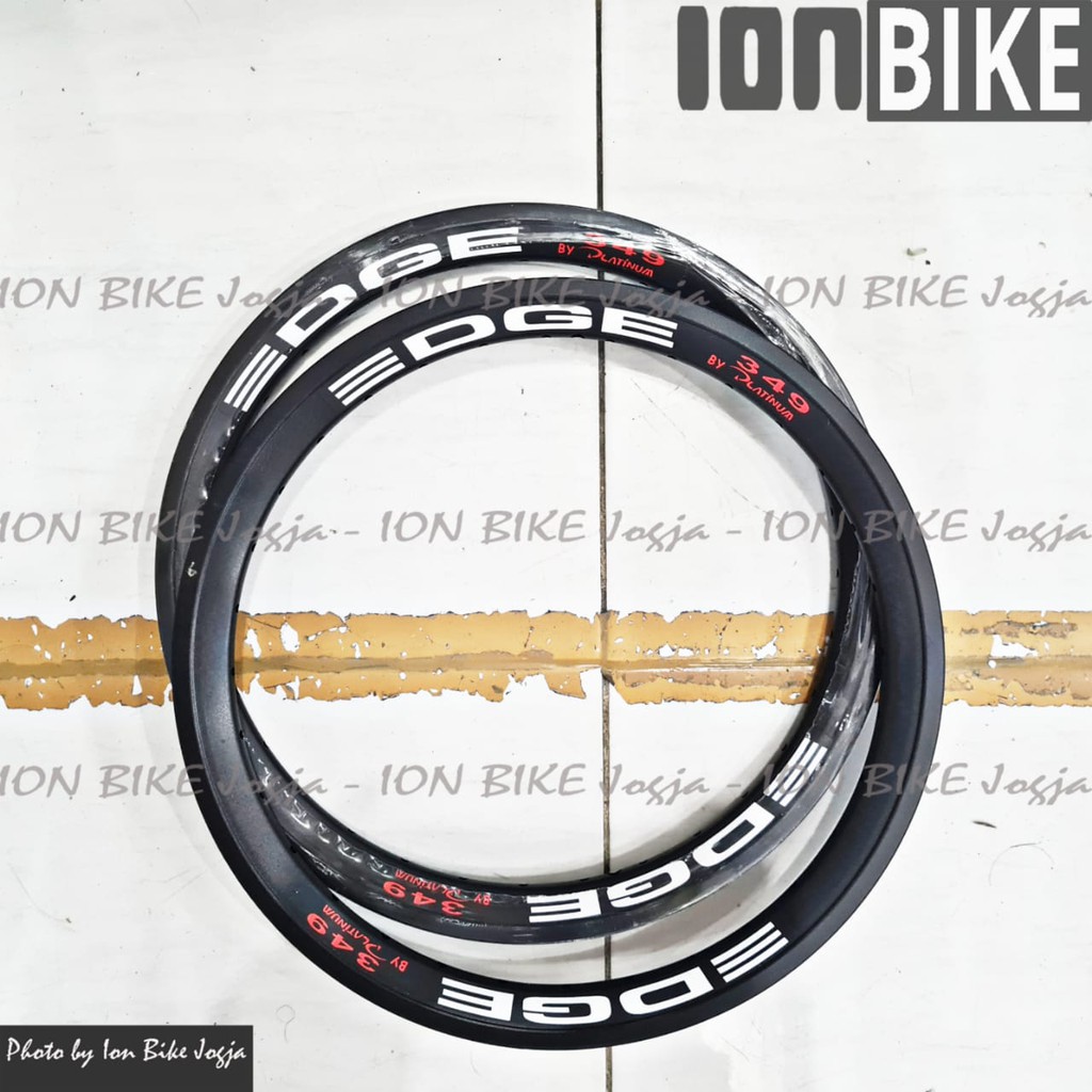 sepasang velg edge 16 x 1 3/8 349 32 hole - velg 16 plus + 32H murah 30mm sepeda lipat seli kuat