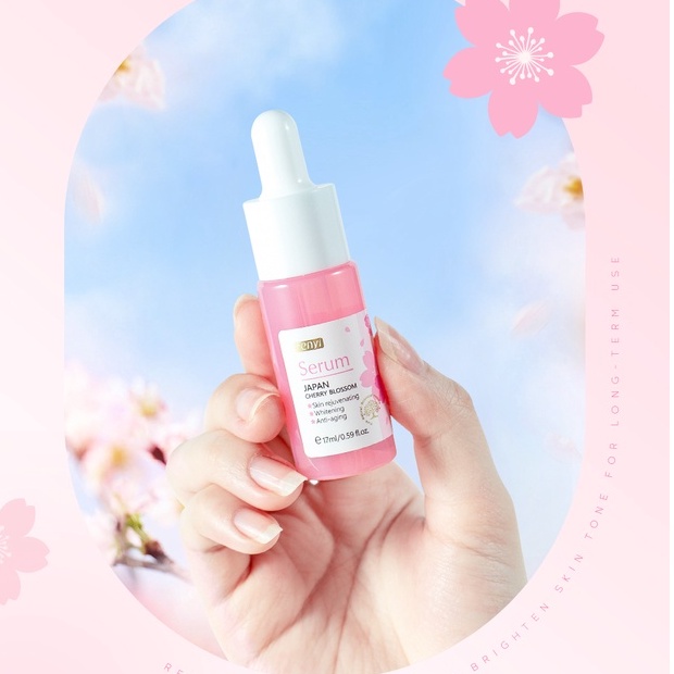 Fenyi Japan Cherry Blossom Glowing Serum Sakura Anti Penuaan Esensial Menenangkan Kemerahan 17ml