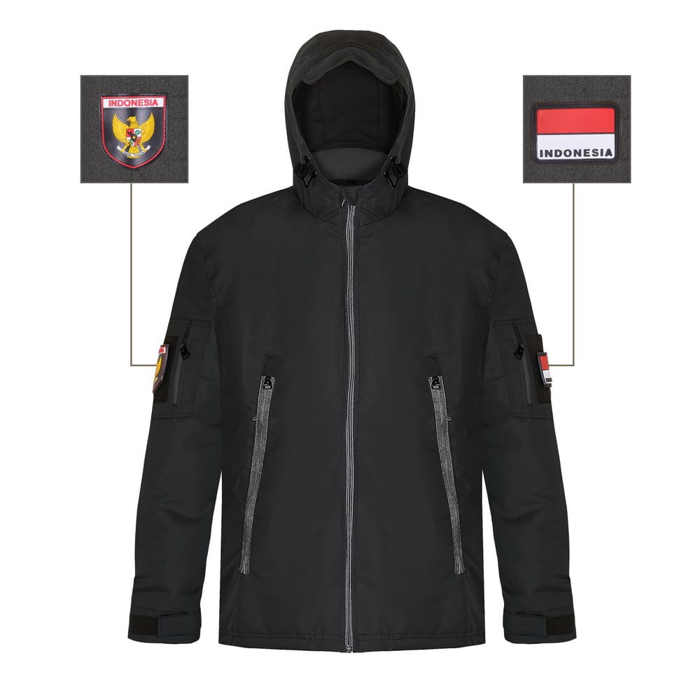 JAKET TAD PRIA / Jaket Tactical / Jaket TAD Bravo / Jaket Garuda / Jaket Outdoor / Free logo Garuda + Bendera indonesia