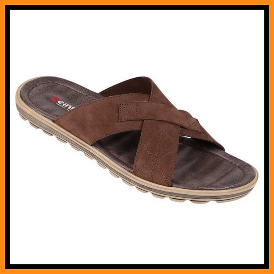 Sandal Pria Kulit Sapi Asli 100% Model Slop Cowok Casual Terbaru 2022 Original Kokop Laki Laki Dewas