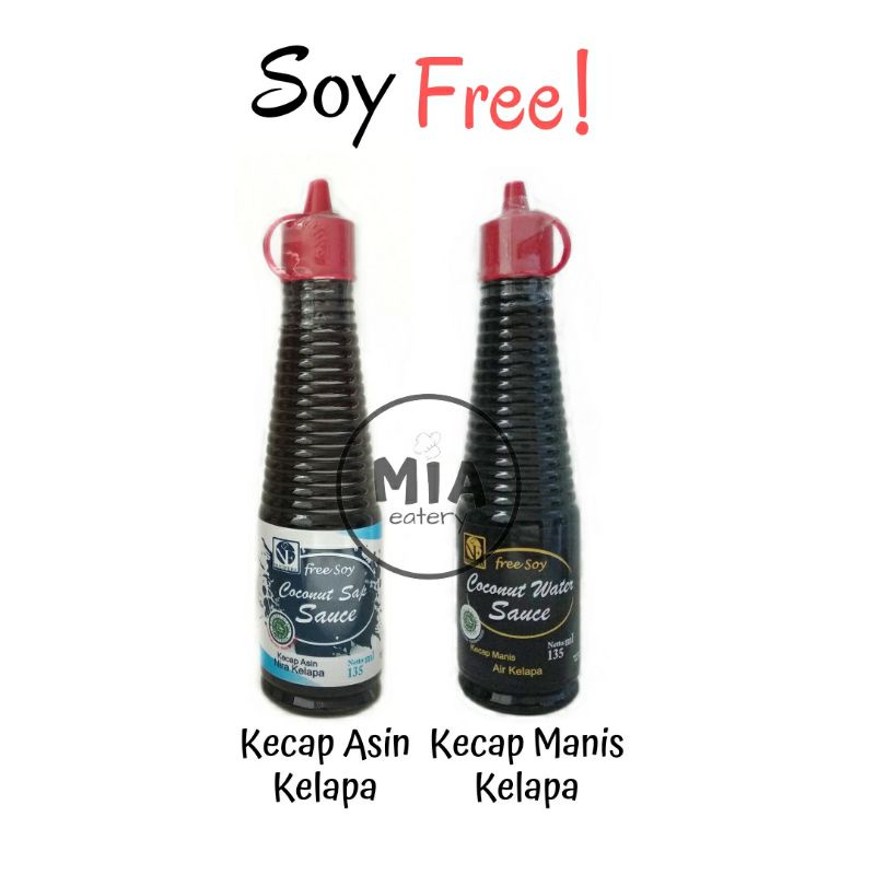 

Kecap Asin & Manis Kelapa 135mL 300 mLTanpa kedelai nucifera soya free
