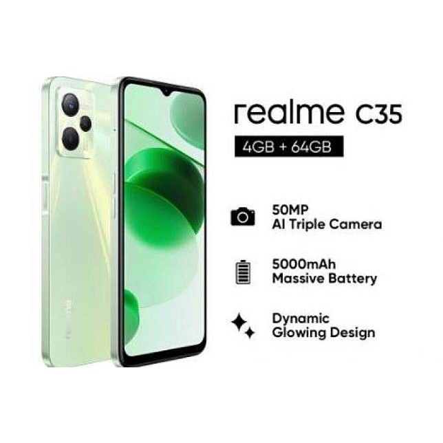 REALME SMARTPHONE C35 4/64GB 6,6 INCH GARANSI RESMI