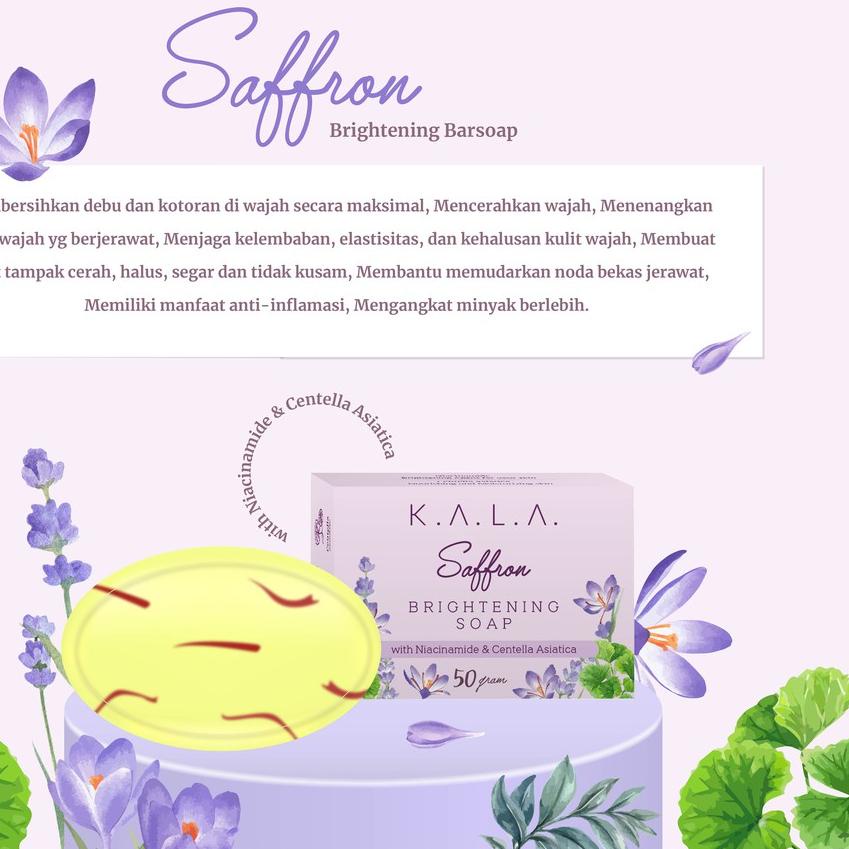 ➳ [BPOM] KALA Saffron Brightening Face Soap | Sabun Safron ✥